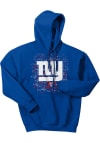 Main image for Zubaz New York Giants Mens Blue DIGITAL LOGO Long Sleeve Hoodie