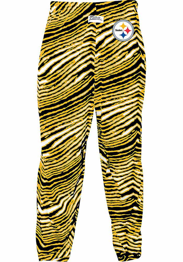 Zubaz Pittsburgh Steelers Mens Black Traditional Sleep Pants