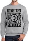 Main image for Zubaz Pittsburgh Steelers Mens Grey Zebra Long Sleeve Crew Sweatshirt