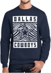 Main image for Zubaz Dallas Cowboys Mens Navy Blue Zebra Monotone Long Sleeve Crew Sweatshirt
