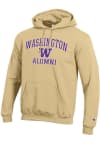 Main image for Mens Washington Huskies Gold Champion Logo Alumni Powerblend Hooded Sweatshirt