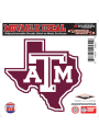 Texas A&M Aggies 6x6 Texas Shaped AM logo Auto Decal - Maroon