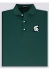 Main image for Mens Michigan State Spartans Green Turtleson Victory Short Sleeve Fashion Polo