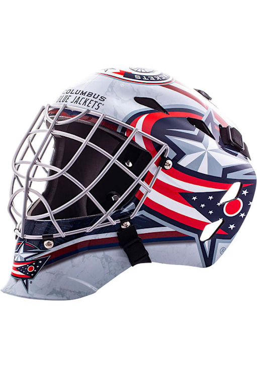 Columbus Blue Jackets BLUE Goalie Full Size Hockey Helmet 15460307