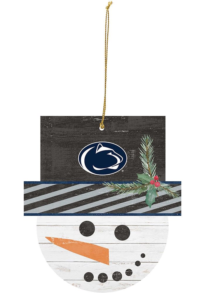 Blue Penn State Nittany Lions Snowman Ornament