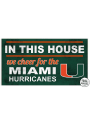KH Sports Fan Miami Hurricanes 20x11 Indoor Outdoor In This House Sign