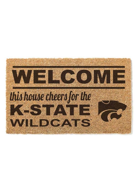 Black K-State Wildcats 18x30 Welcome Door Mat