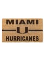 Miami Hurricanes 18x30 Team Logo Door Mat