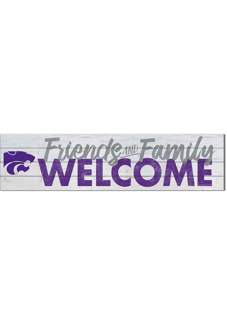 Purple K-State Wildcats 40x10 Welcome Sign
