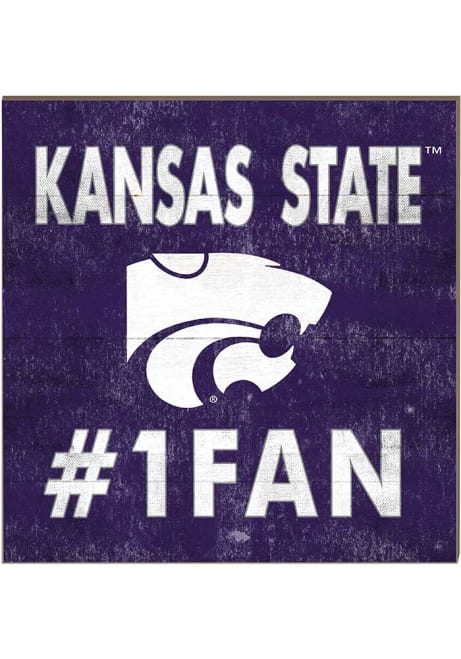 Purple K-State Wildcats 10x10 #1 Fan Sign