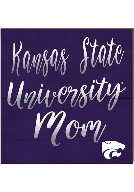 Purple K-State Wildcats 10x10 Mom Sign