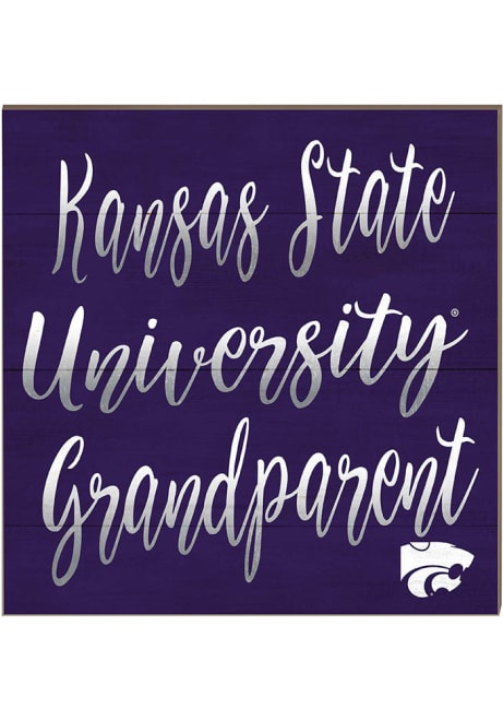 Purple K-State Wildcats 10x10 Grandparents Sign
