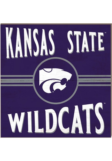 Purple K-State Wildcats 10x10 Retro Sign