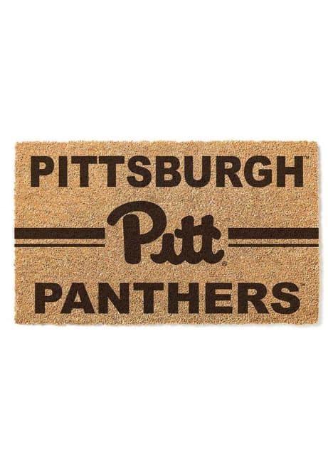 Black Pitt Panthers 18x30 Team Logo Door Mat