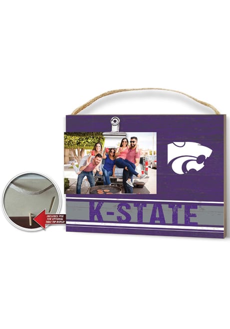 Purple K-State Wildcats Clip It Colored Logo Photo Picture Frame