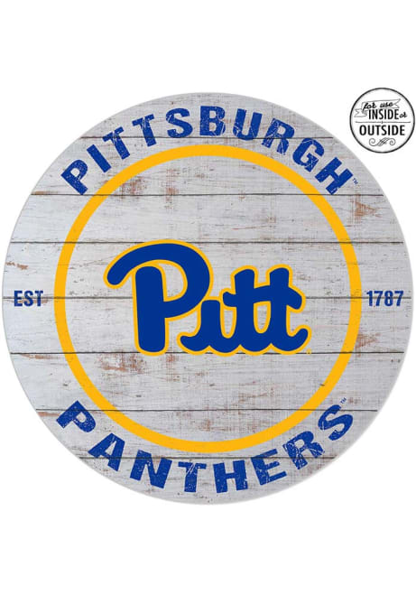 Grey Pitt Panthers 20x20 In Out Weathered Circle Sign