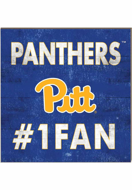 Gold Pitt Panthers 10x10 #1 Fan Sign