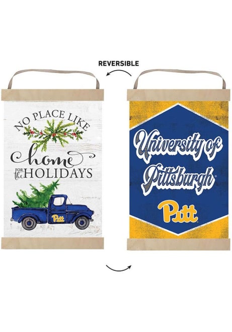 White Pitt Panthers Holiday Reversible Banner Sign