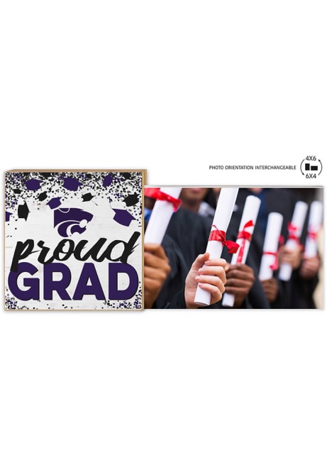 Purple K-State Wildcats Proud Grad Floating Picture Frame