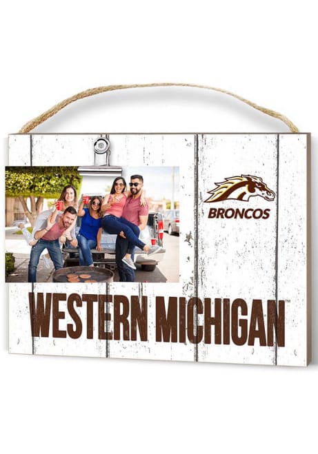 Brown Western Michigan Broncos Clip It Frame Picture Frame