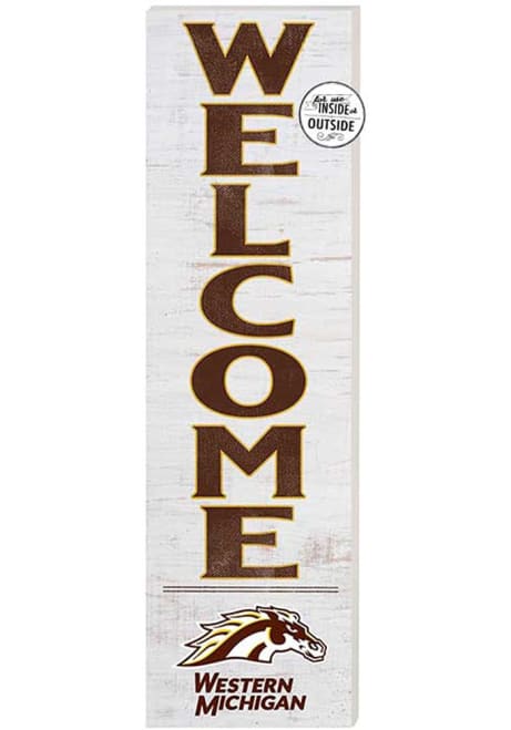 White Western Michigan Broncos 10x35 Welcome Sign