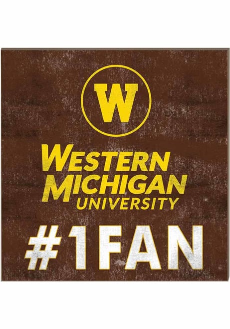 Brown Western Michigan Broncos 10x10 #1 Fan Sign