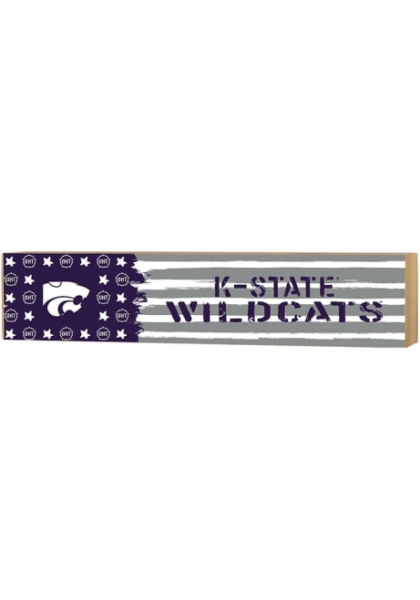 Purple K-State Wildcats OHT 3x13 Block Sign