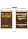KH Sports Fan Wyoming Cowboys Faux Rusted Reversible Banner Sign