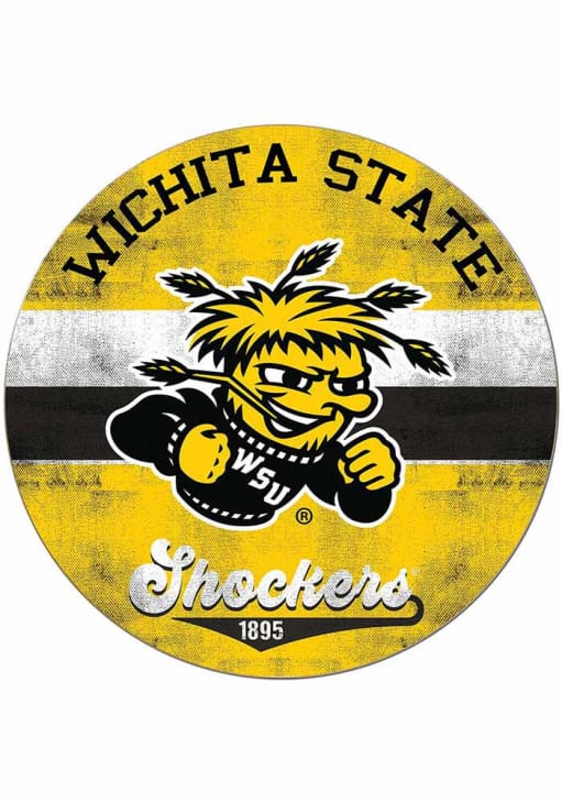 Main image for KH Sports Fan Wichita State Shockers 20x20 Retro Multi Color Circle Sign.