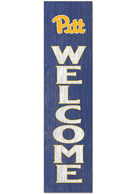 Gold Pitt Panthers 11x46 Welcome Leaning Sign