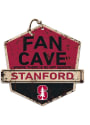 KH Sports Fan Stanford Cardinal Fan Cave Rustic Badge Sign