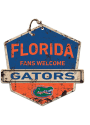 KH Sports Fan Florida Gators Fans Welcome Rustic Badge Sign