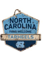 KH Sports Fan North Carolina Tar Heels Fans Welcome Rustic Badge Sign