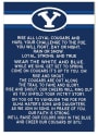 KH Sports Fan BYU Cougars 35x24 Fight Song Sign