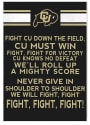 KH Sports Fan Colorado Buffaloes 35x24 Fight Song Sign