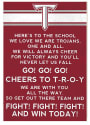 KH Sports Fan Troy Trojans 34x23 Fight Song Sign