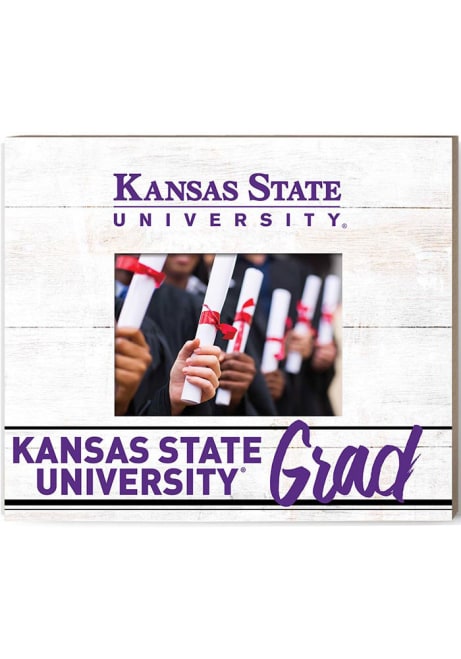 White K-State Wildcats Weathered Slat Grad Frame Picture Frame