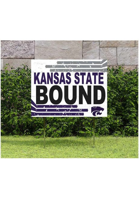 Purple K-State Wildcats 18x24 Retro School Bound Yard Sign