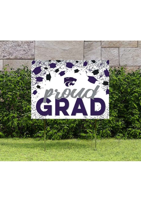 Purple K-State Wildcats 18x24 Confetti Yard Sign