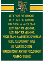 KH Sports Fan Vermont Catamounts 35x24 Fight Song Sign