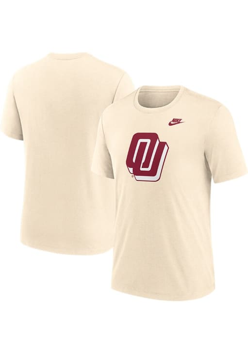Nike Oklahoma Sooners Natural Legacy Primary Logo Short Sleeve T Shirt