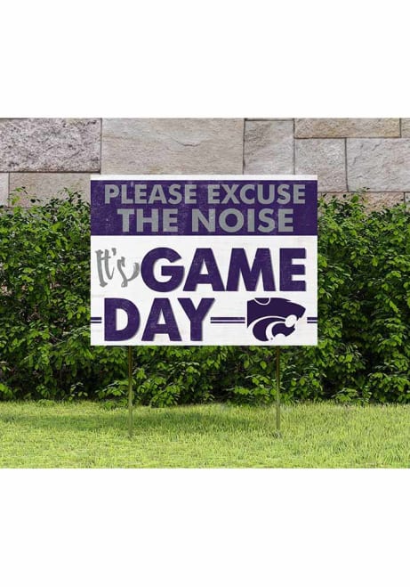 Purple K-State Wildcats 18x24 Excuse the Noise Yard Sign