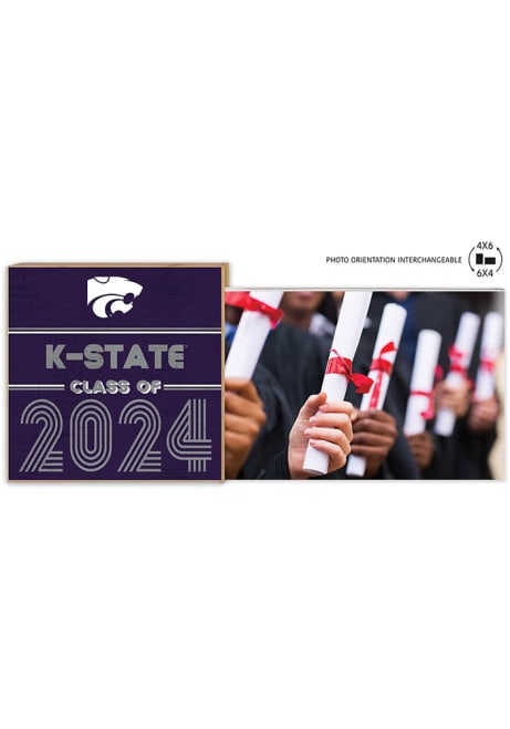 Purple K-State Wildcats Class of 2024 Floating Picture Frame