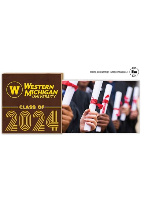 Brown Western Michigan Broncos Class of 2024 Floating Picture Frame