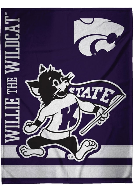Purple K-State Wildcats Sleep Squad Raschel Blanket