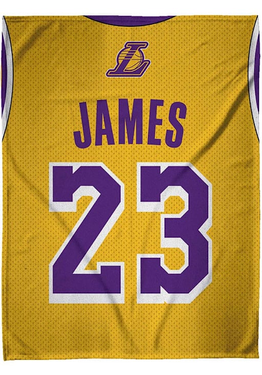 Los Angeles Lakers Sleep Squad Raschel Blanket YELLOW