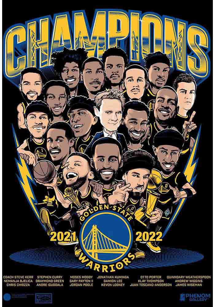 NBA ウォリアーズ 2022 優勝記念ポスター　A2サイズ Amazon.com: Trends International NBA Golden State Warriors