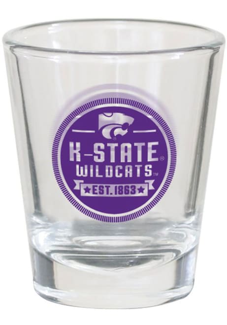 White K-State Wildcats Est 1.5oz Shot Glass