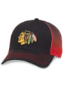 Chicago Blackhawks Cross Fade Adjustable Hat - Black
