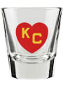 Kansas City Monarchs 1.5 OZ Red Heart Yellow KC Shot Glass